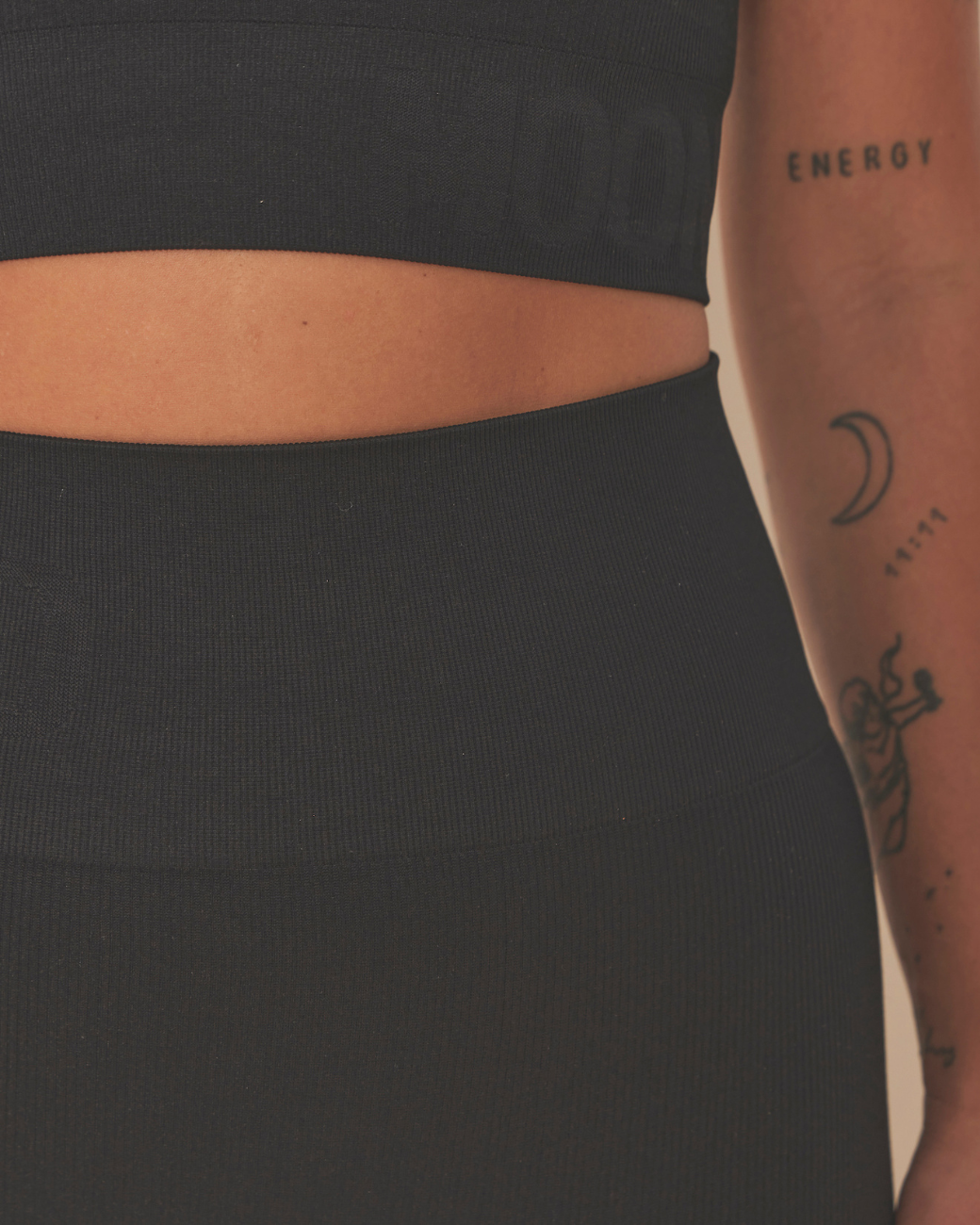 Soft Rib Seamless Leggings - Black Iris