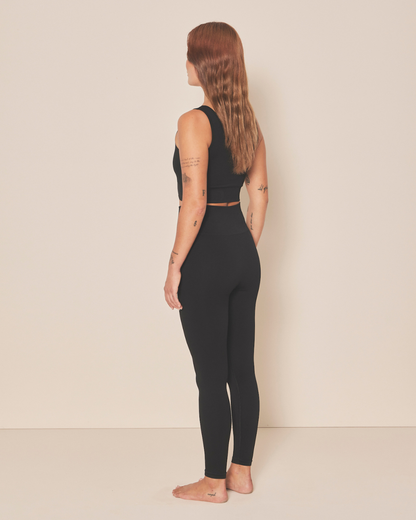 Soft Rib Seamless Leggings - Black Iris