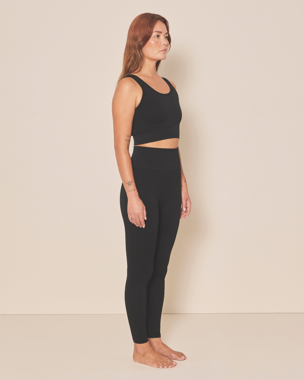 Soft Rib Seamless Leggings - Black Iris