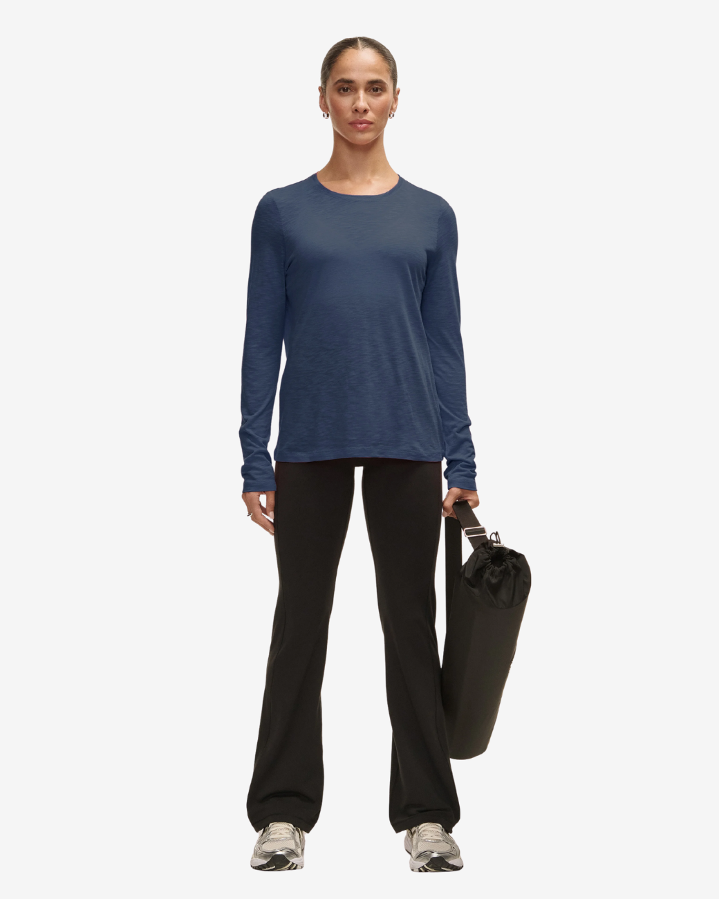 Langarmshirt Soft Texture - Blue Shadow