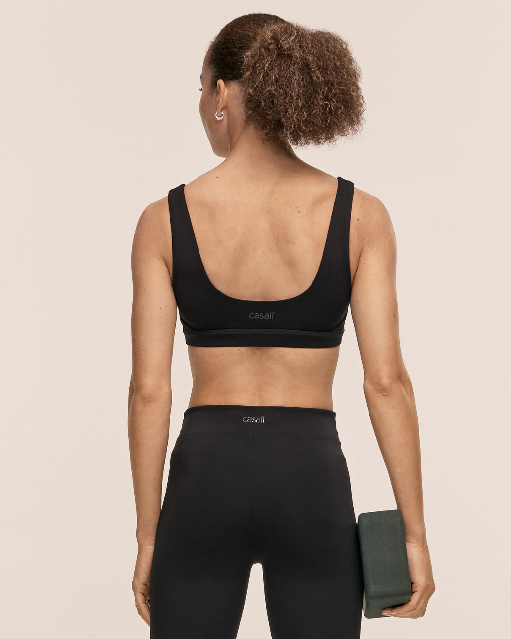Soft Touch Padded Sports Top - Black
