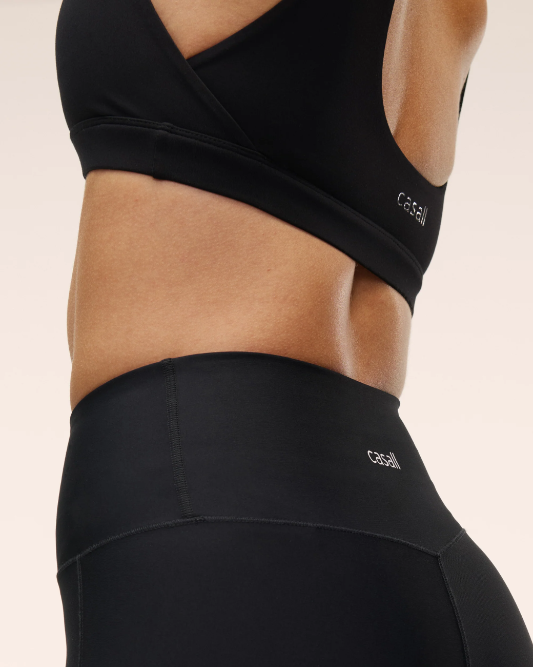 Soft Touch Padded Sports Top - Black