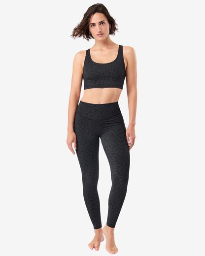 Mono Printed Leggings - Leo Black