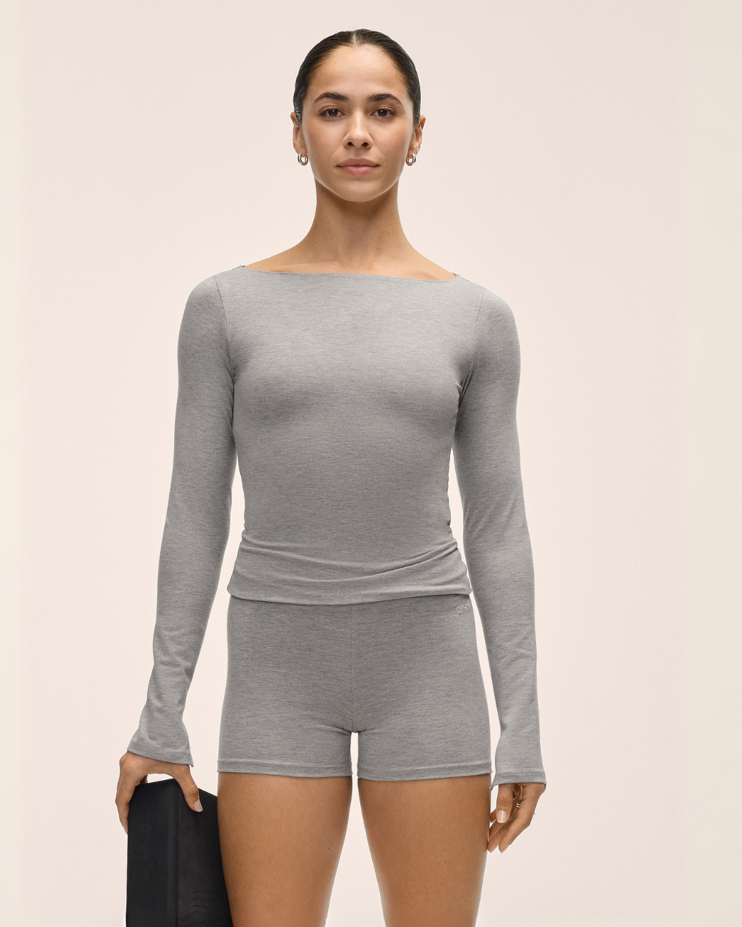 Sublime Boatneck Long Sleeve Grey Melange
