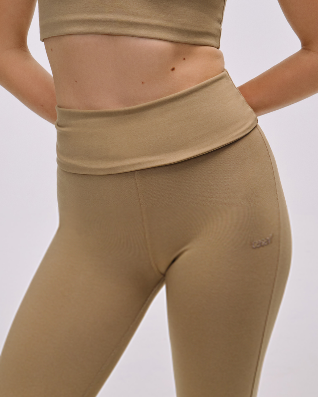 Sublime Folded Flare Pants Light Khaki