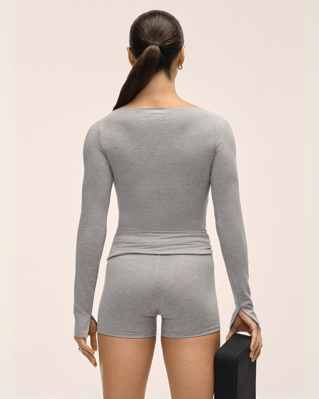 Sublime Boatneck Long Sleeve Grey Melange