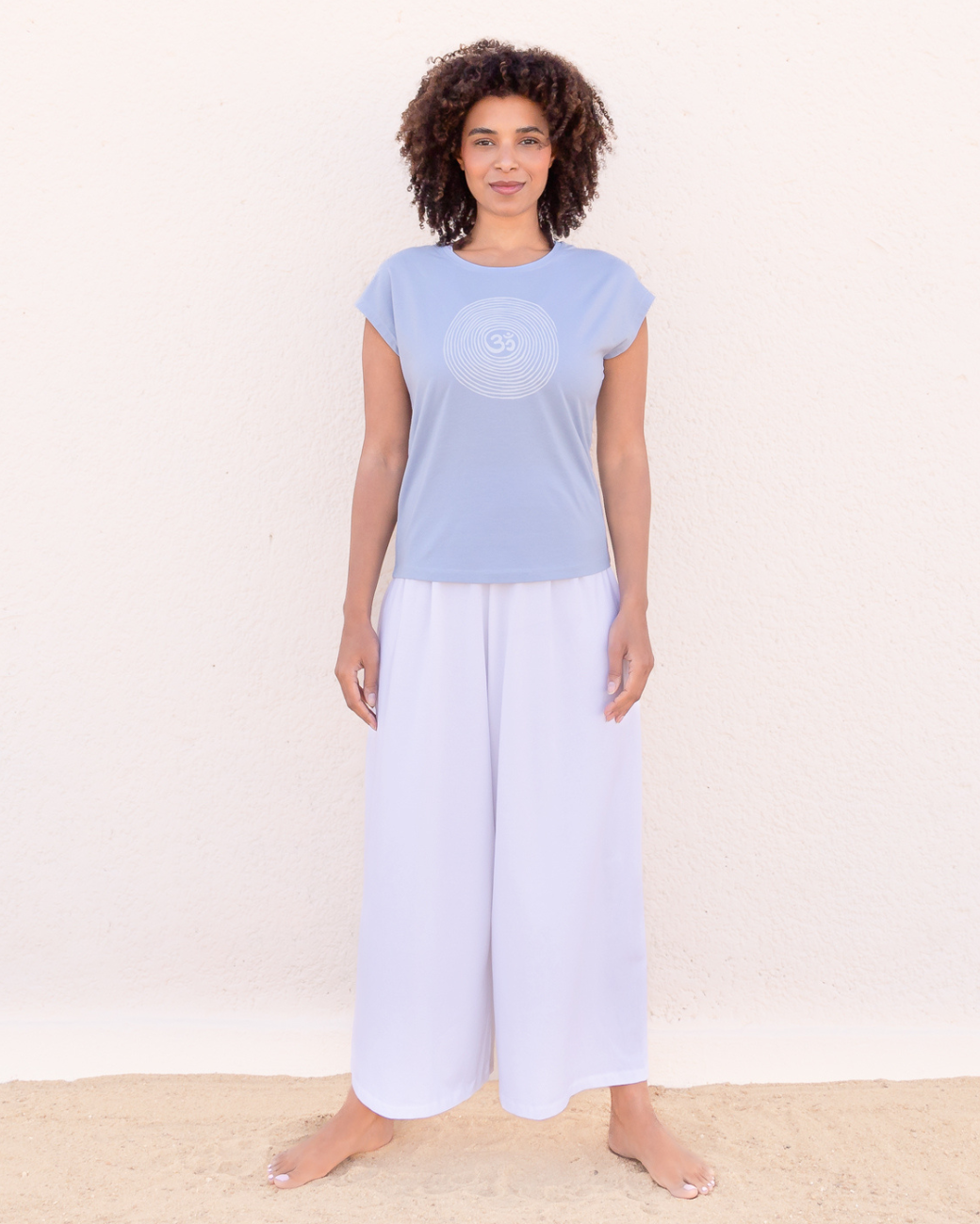 T-Shirt Om Tencel - Skyblue