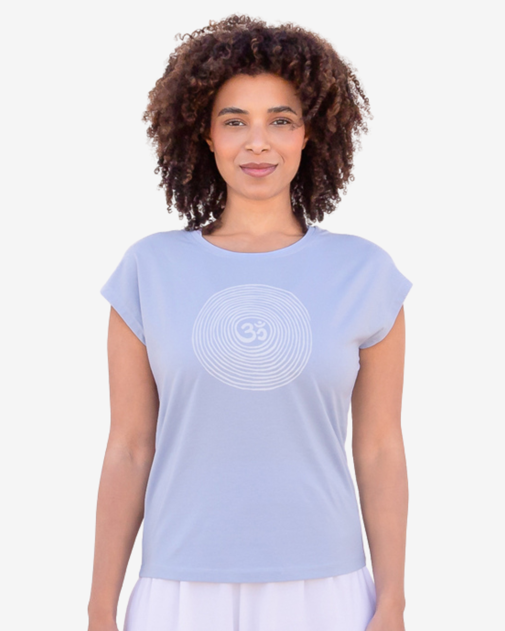 T-Shirt Om Tencel - Skyblue