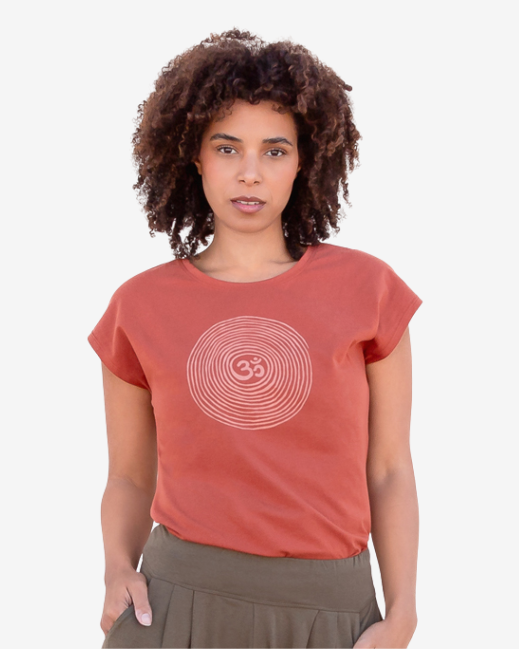 T-Shirt Om Tencel - Cinnamon