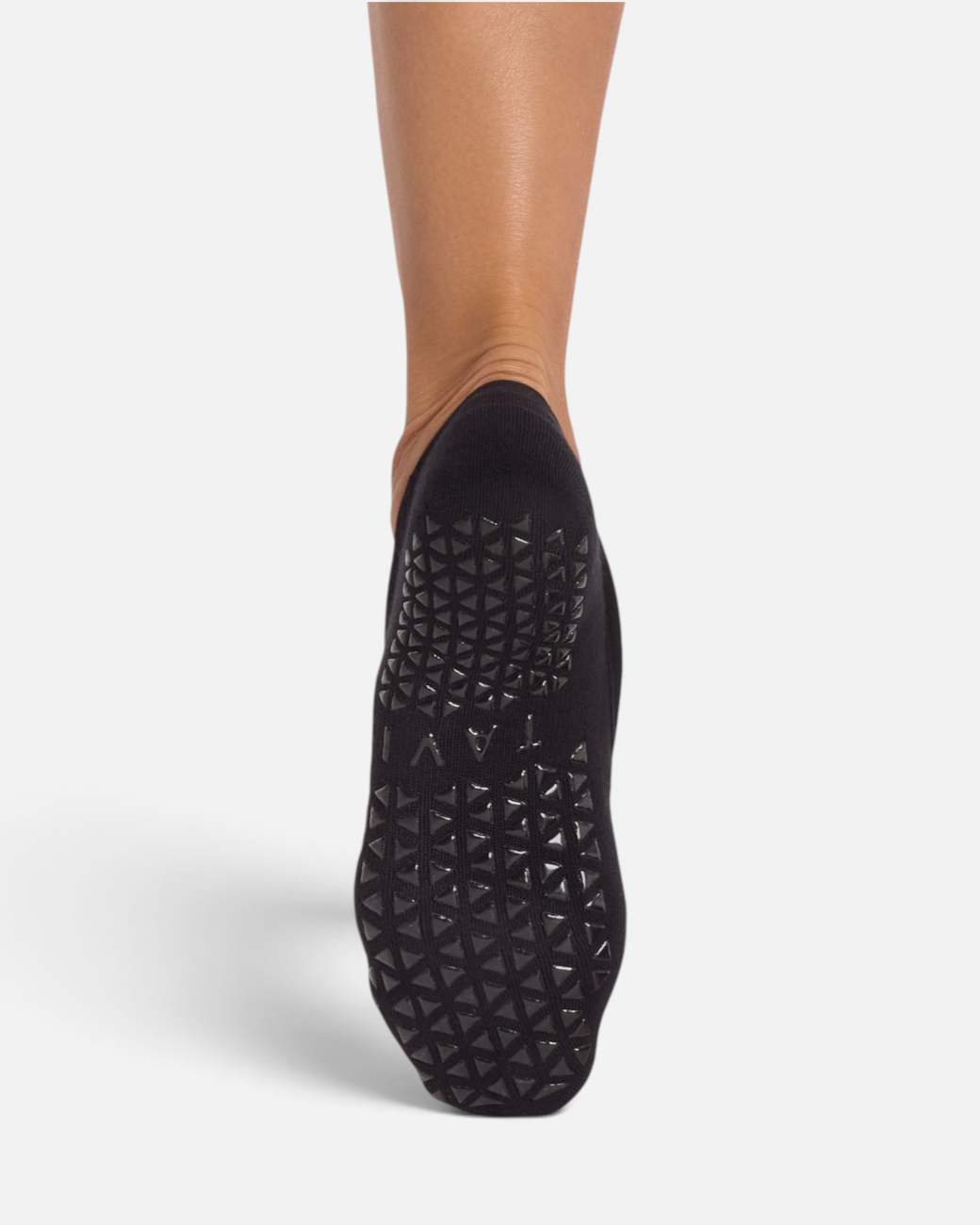 greenyogashop Yogasocken Grip Penny in Schwarz mit rutschfester Sohle und Kompressionsband am Fußgewölbe