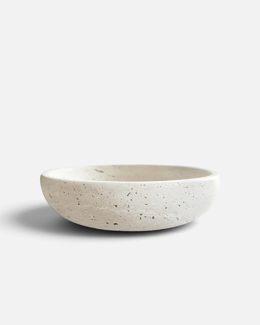greenyogashop PAVA PHIALE Räucherschale aus beigem italienischem Travertin Naturstein mit individueller Maserung