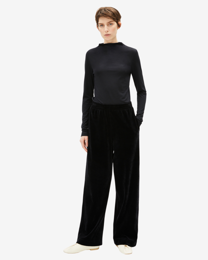 VATINAA VELVET  Jerseyhose Black