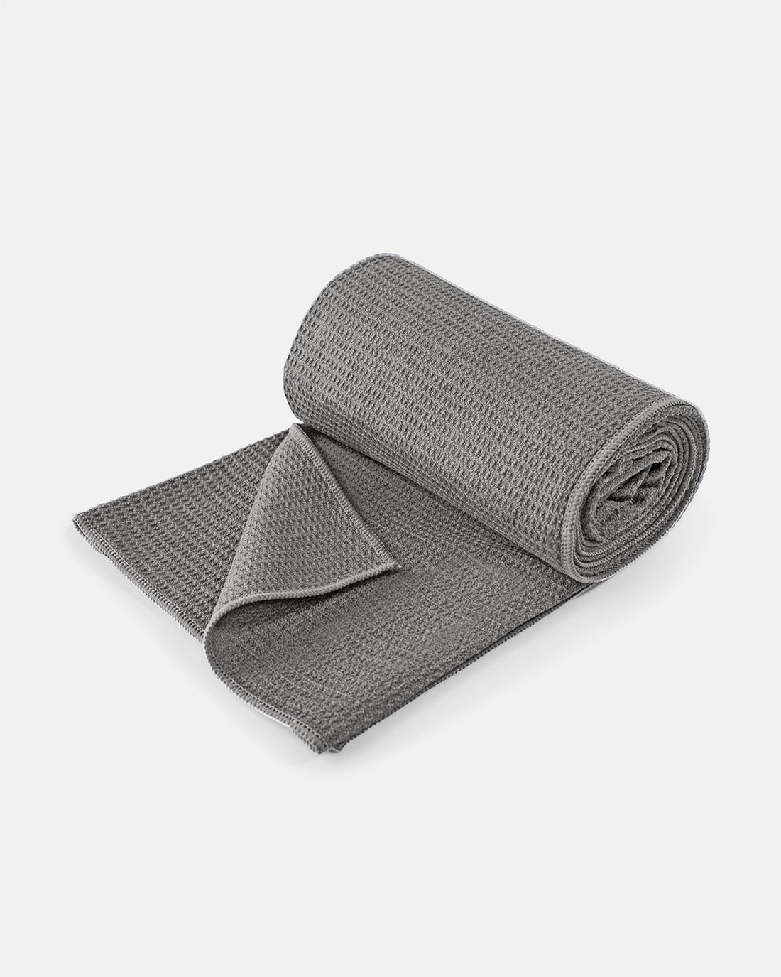 Anthrazit - Yogahandtuch aufgerollt