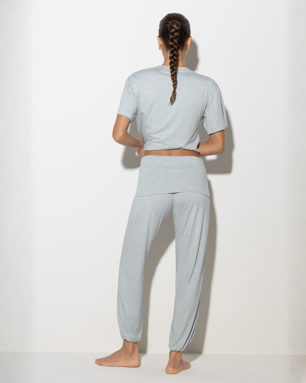 Hose knöchellang heather grey melange