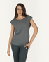 greenyogashop Asana Tee in Jade aus weichem Bambus-Mix mit lockerem Schnitt und langem Bund für Yoga
