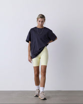 Biker Ribbed Pastel Yellow – Rückansicht – Hey Honey