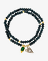 Doppelreihiges Armband Open heart grüner Onyx Silber – Armband von Hoffnungsträger