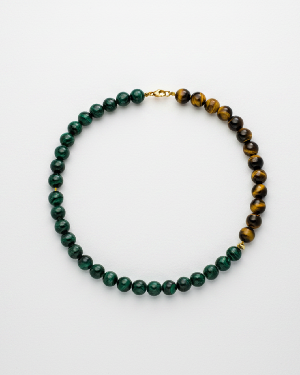 Edelstein Kette „Tigerauge &amp; Malachit“ – Übersicht – Hoffnungsträger