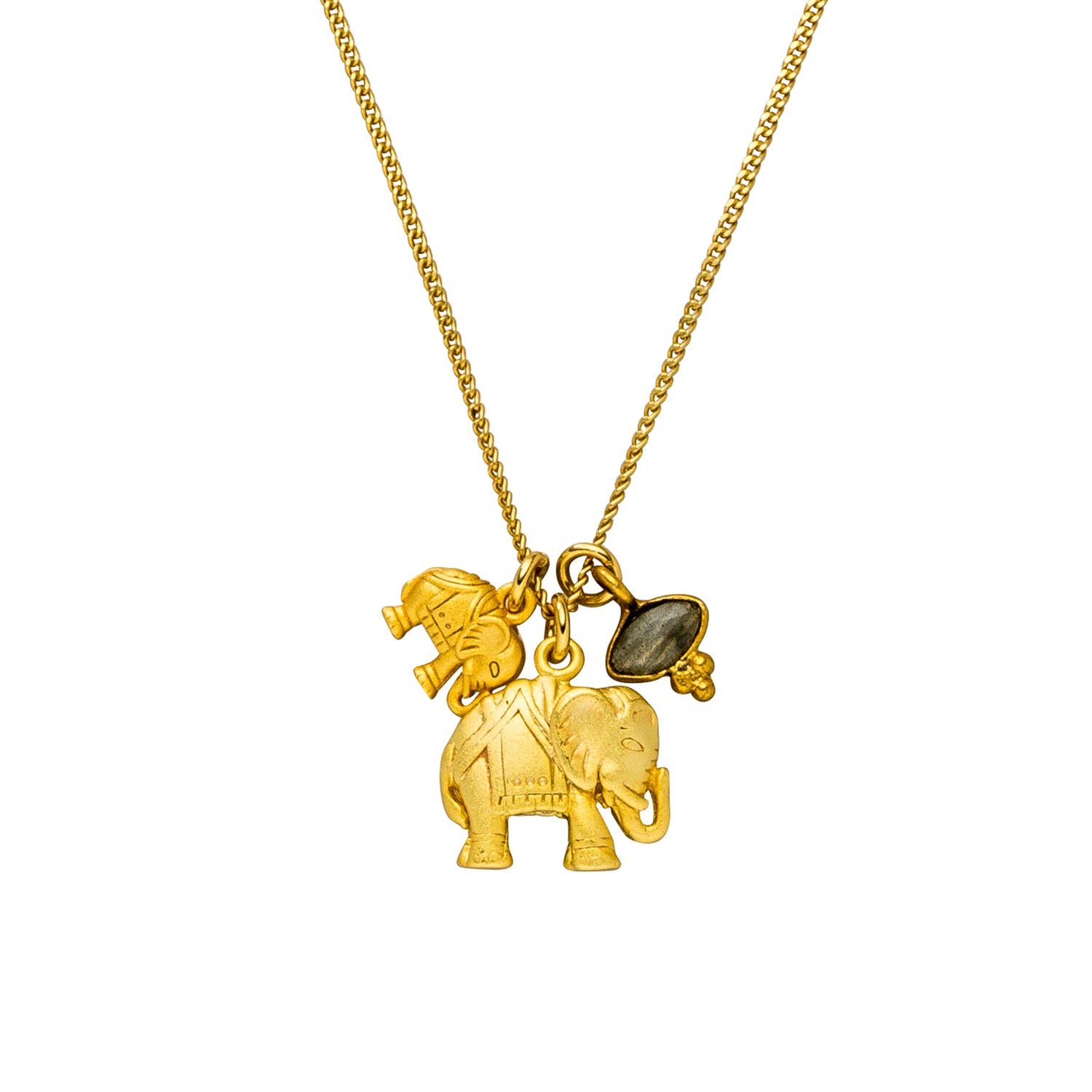 Elefanten Kette Deep Connection Gold Labradorit – Halskette von Hoffnungsträger