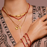 Elefanten Kette Deep Connection Gold Labradorit – Layering Look – Hoffnungsträger