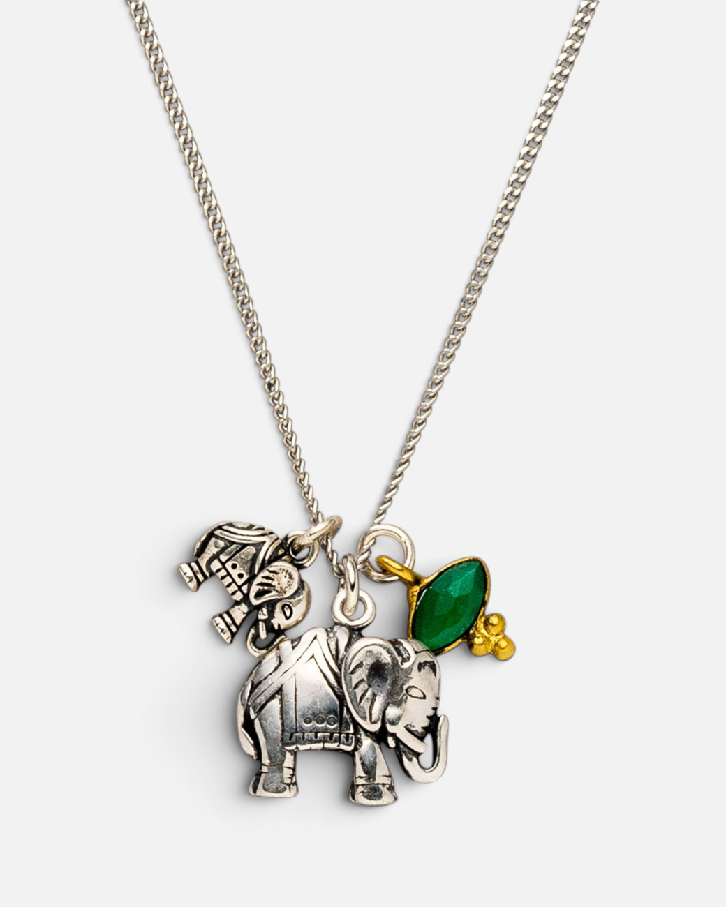 Elefanten Kette Deep Connection Silber Onyx – Halskette von Hoffnungsträger