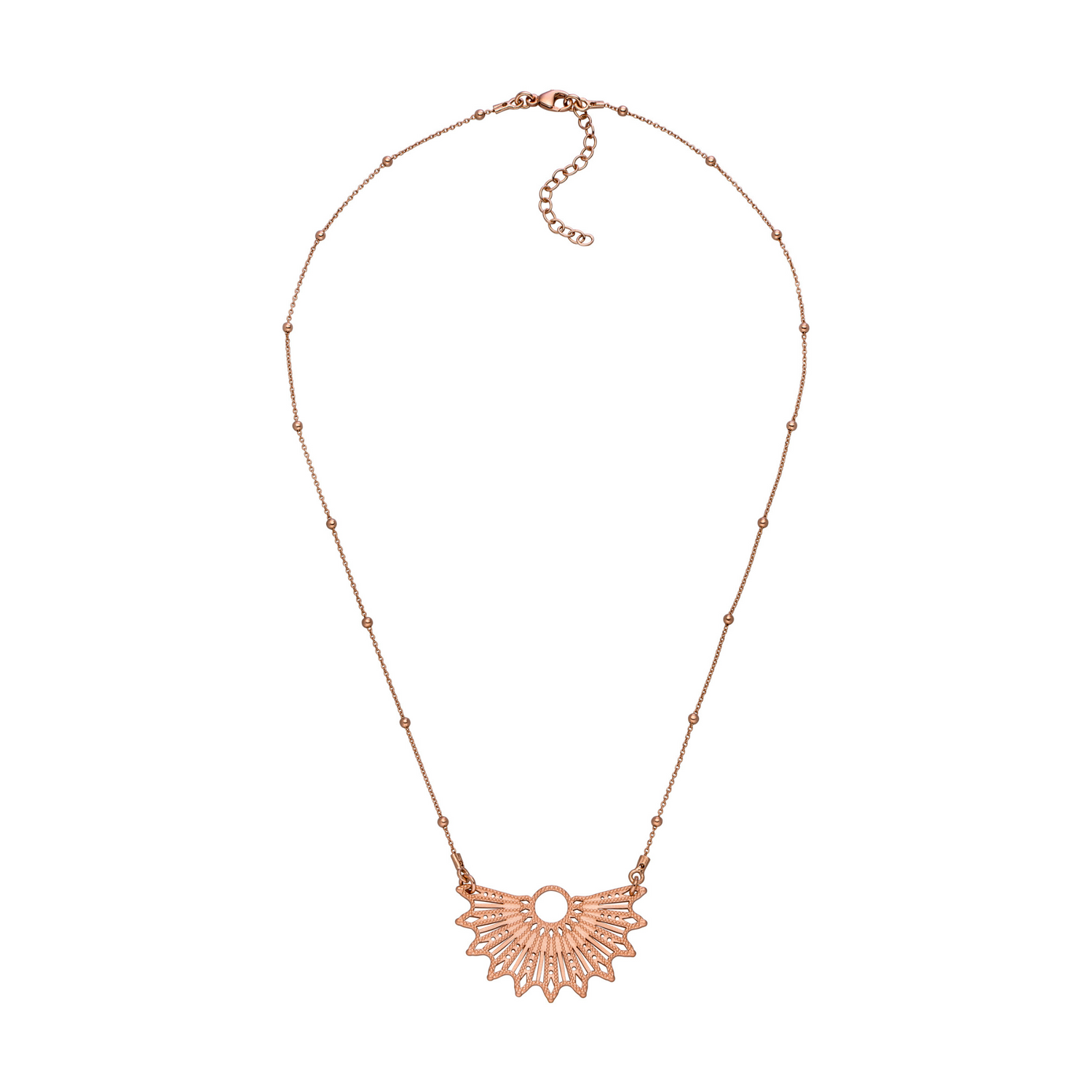 Feine Transformations-Kette Inner Light Roségold – Detail Sonnensymbol – Hoffnungsträger