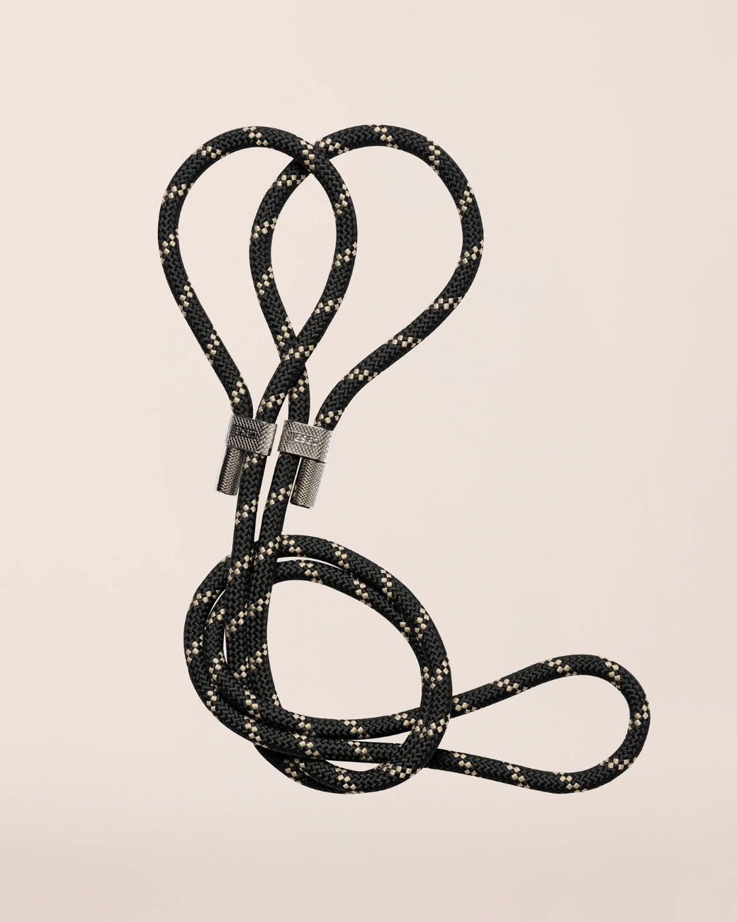 Geflochtener Yoga-Tragegurt - Black/Beige