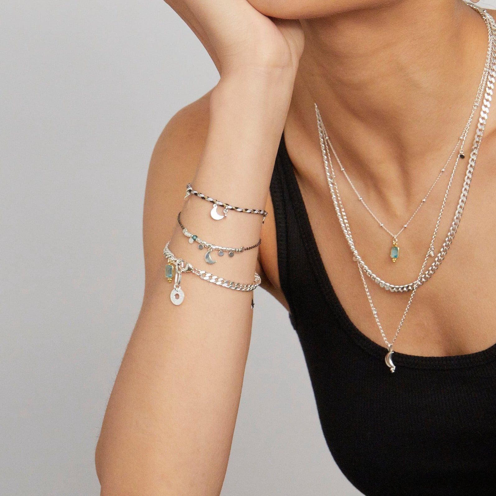 Gliederarmband Chunky Silber – Layering Look – Hoffnungsträger