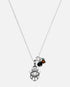 greenyogashop Hamsa Schutzkette aus Sterlingsilber mit Edelsteinanhängern und filigraner Kette