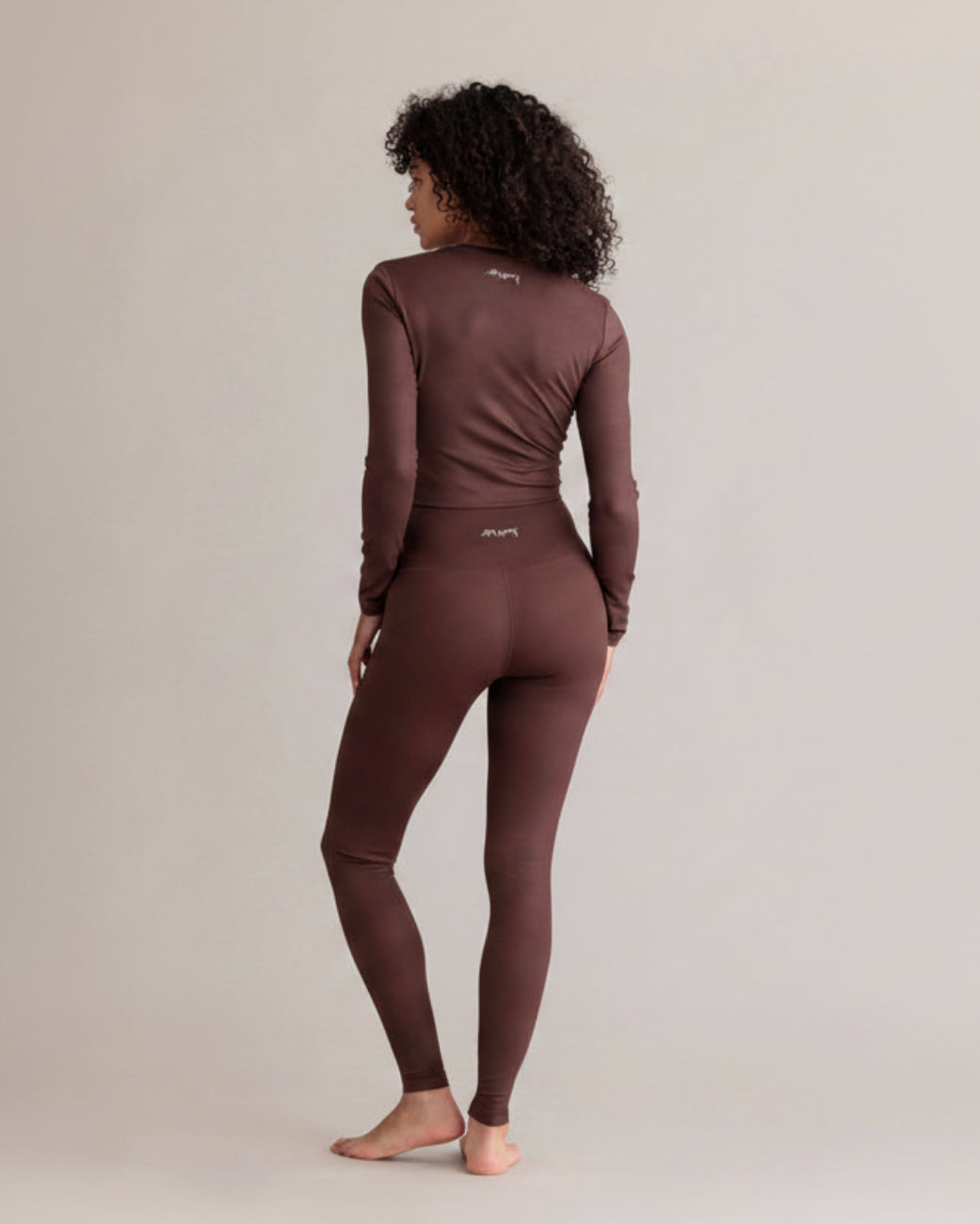 Leggings Always Dressed Soft Brown – Detailansicht – Hey Honey