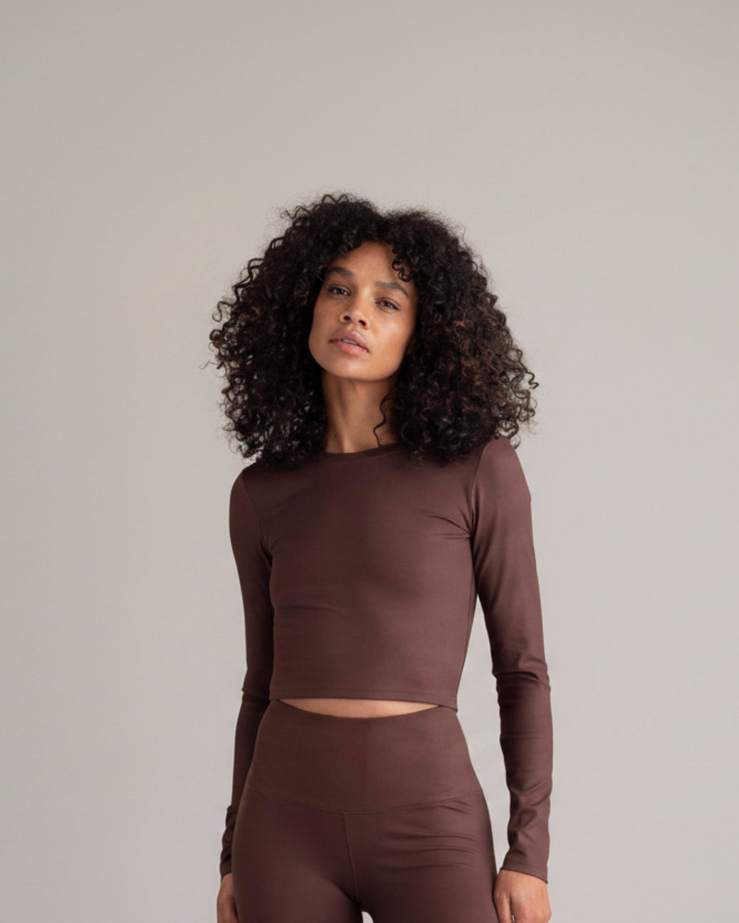 Leggings Always Dressed Soft Brown – Nahaufnahme Stoff – Hey Honey