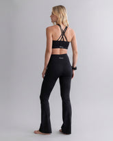 Leggings Flared Cotton Touch Black – Ausgestellte Yogaleggings von Hey Honey