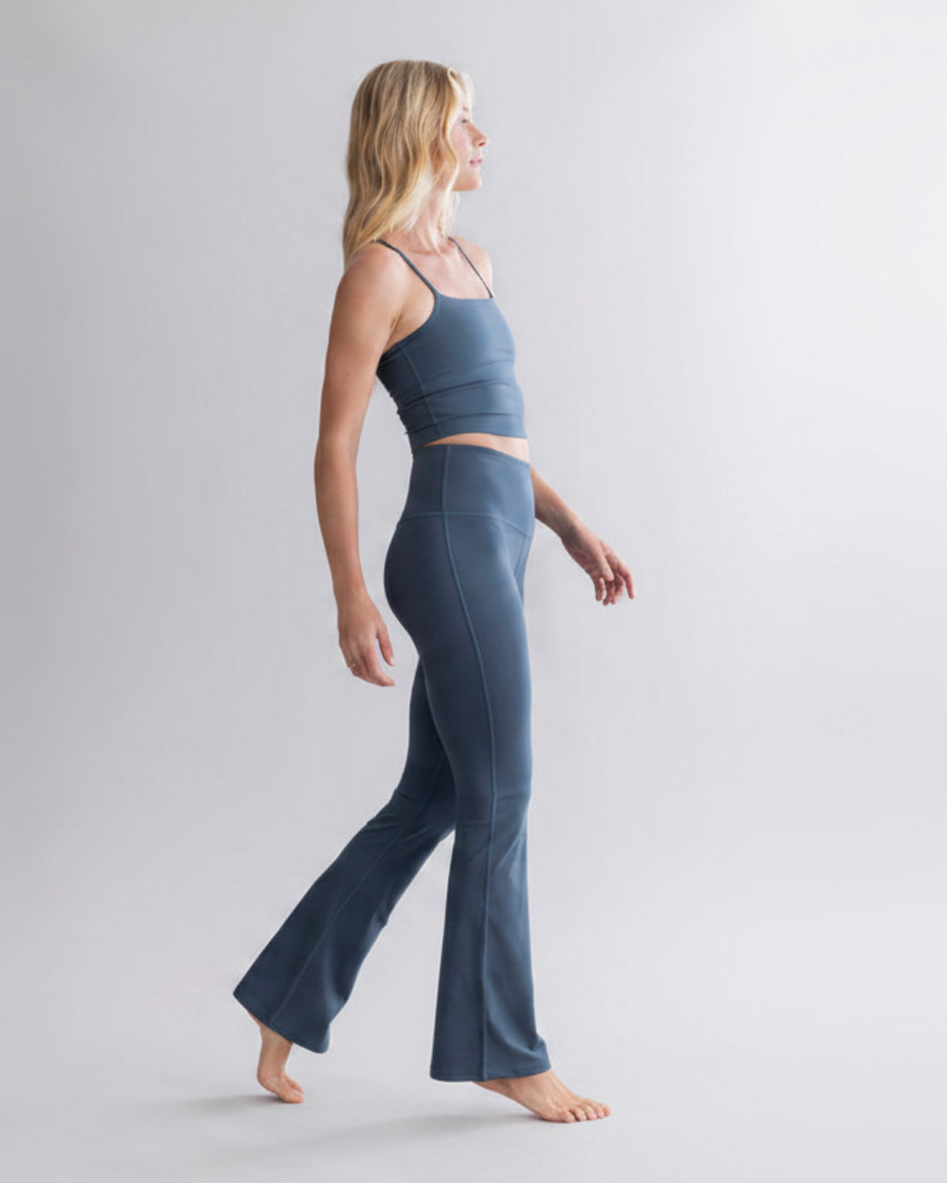 Leggings Flared Cotton Touch Teal – Detailansicht – Hey Honey