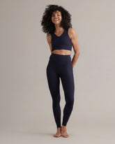 Leggings Ribbed Baritone Blue – Seitenansicht – Hey Honey
