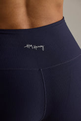 Leggings Ribbed Baritone Blue – Detailansicht – Hey Honey
