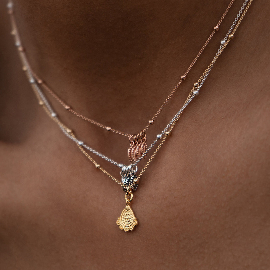 Rising Sun Kette Lebensfreude Gold