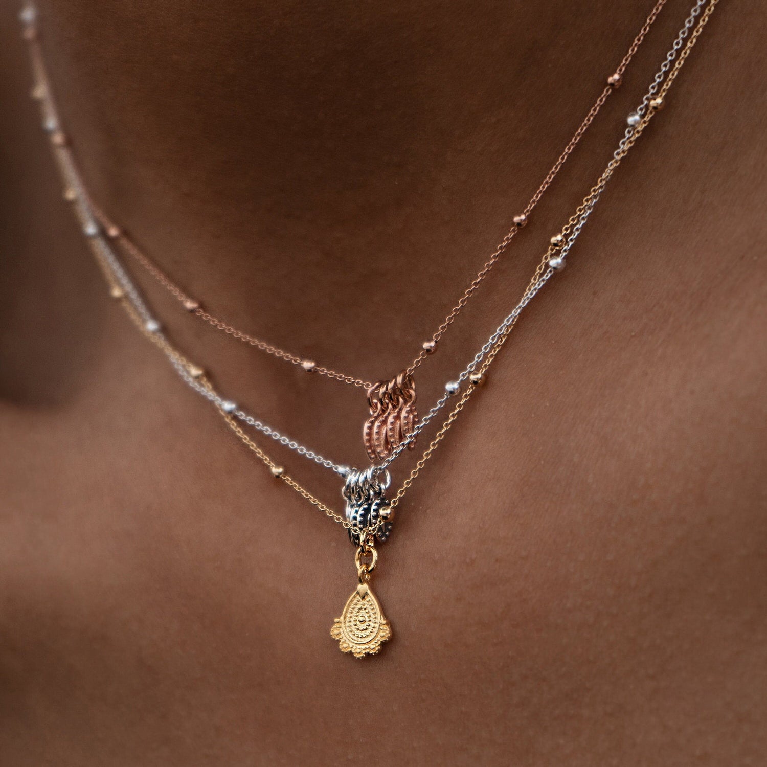 Rising Sun Kette Lebensfreude Gold