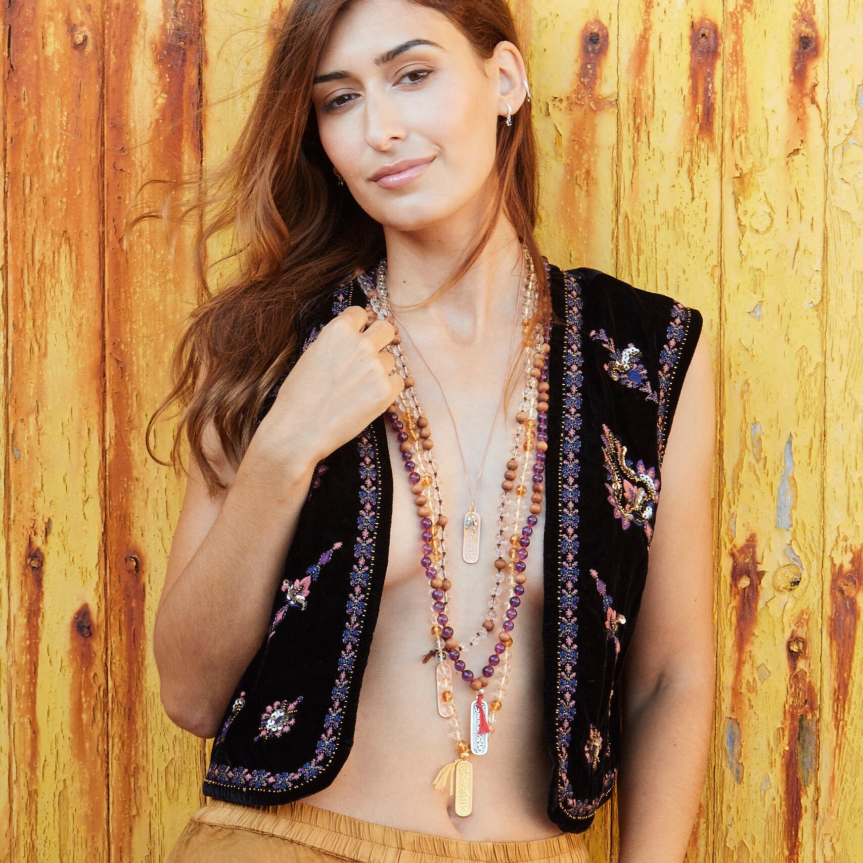 Mala Kette Achtsamkeit Amethyst – Styling am Hals – Hoffnungsträger