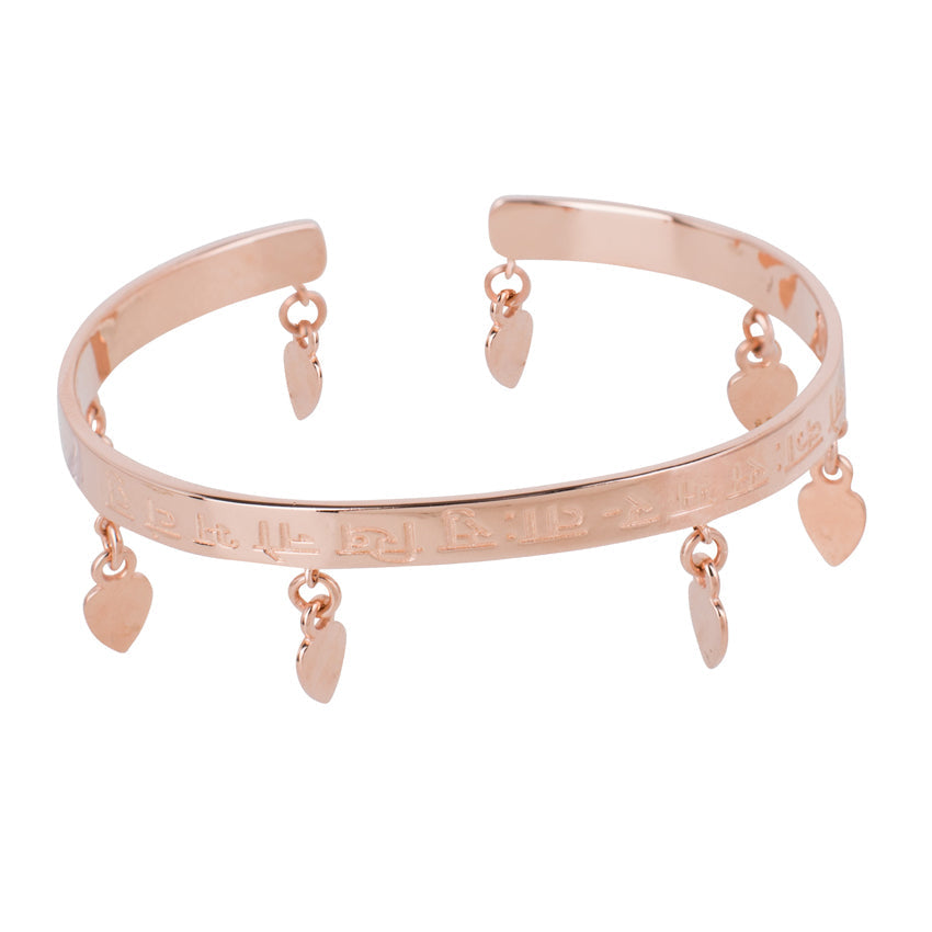 Mantra Armreif Lokah Samstah Glückstränen Roségold – Armband von Hoffnungsträger
