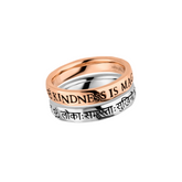 Mantra Wunschring-Doppel Kindness is Magic Roségold – Ring von Hoffnungsträger