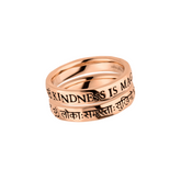 Mantra Wunschring-Doppel Kindness is Magic Roségold – Duo Look – Hoffnungsträger