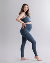 Umstandsleggings Cotton Touch Teal – Yoga-Umstandsleggings von Hey Honey