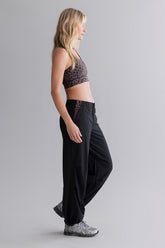 Ribstop Pants Black – Nahaufnahme Stoff – Hey Honey