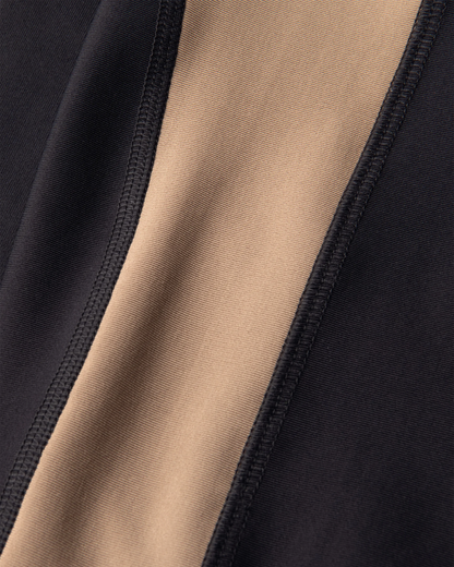 Shaped Block High Waist Leggings - Black