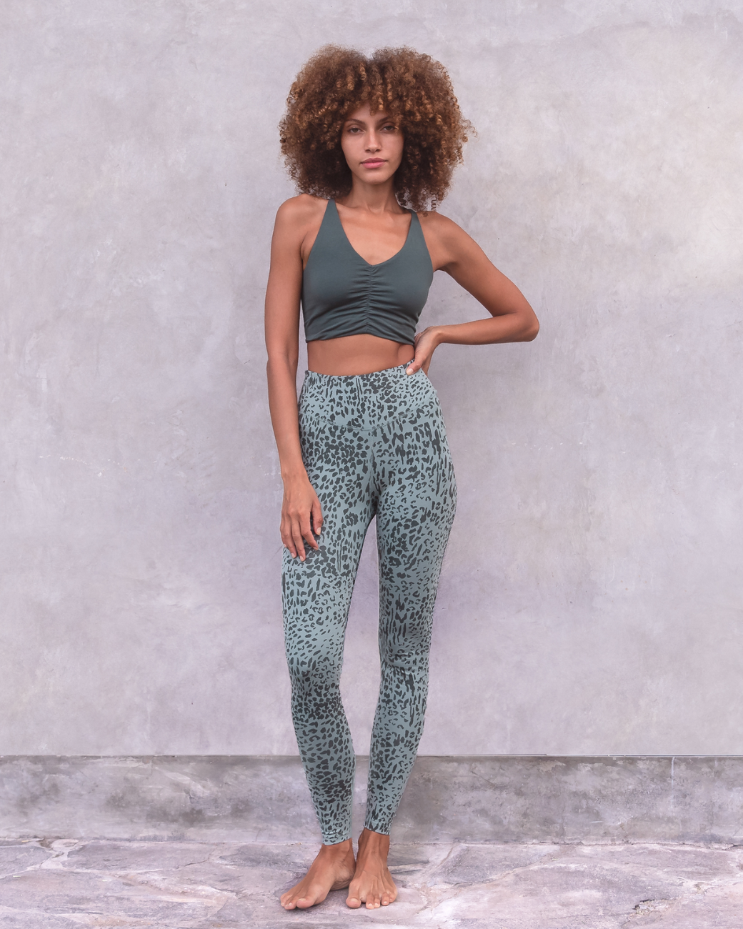 Leggings Susan Animal - Aqua