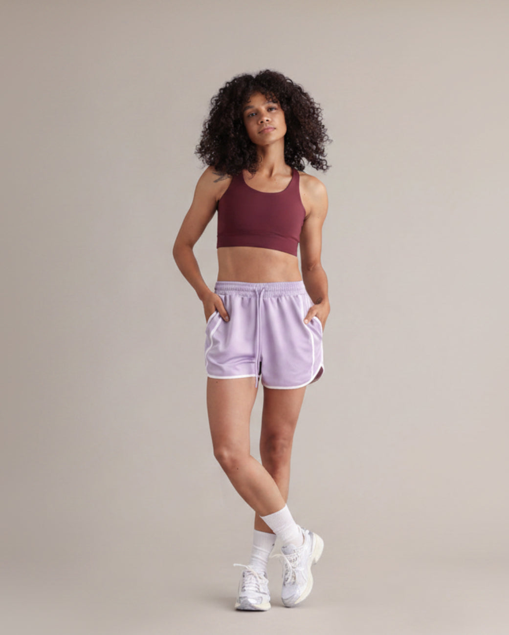 Trackshorts Lilac Breeze – Styling-Look – Hey Honey