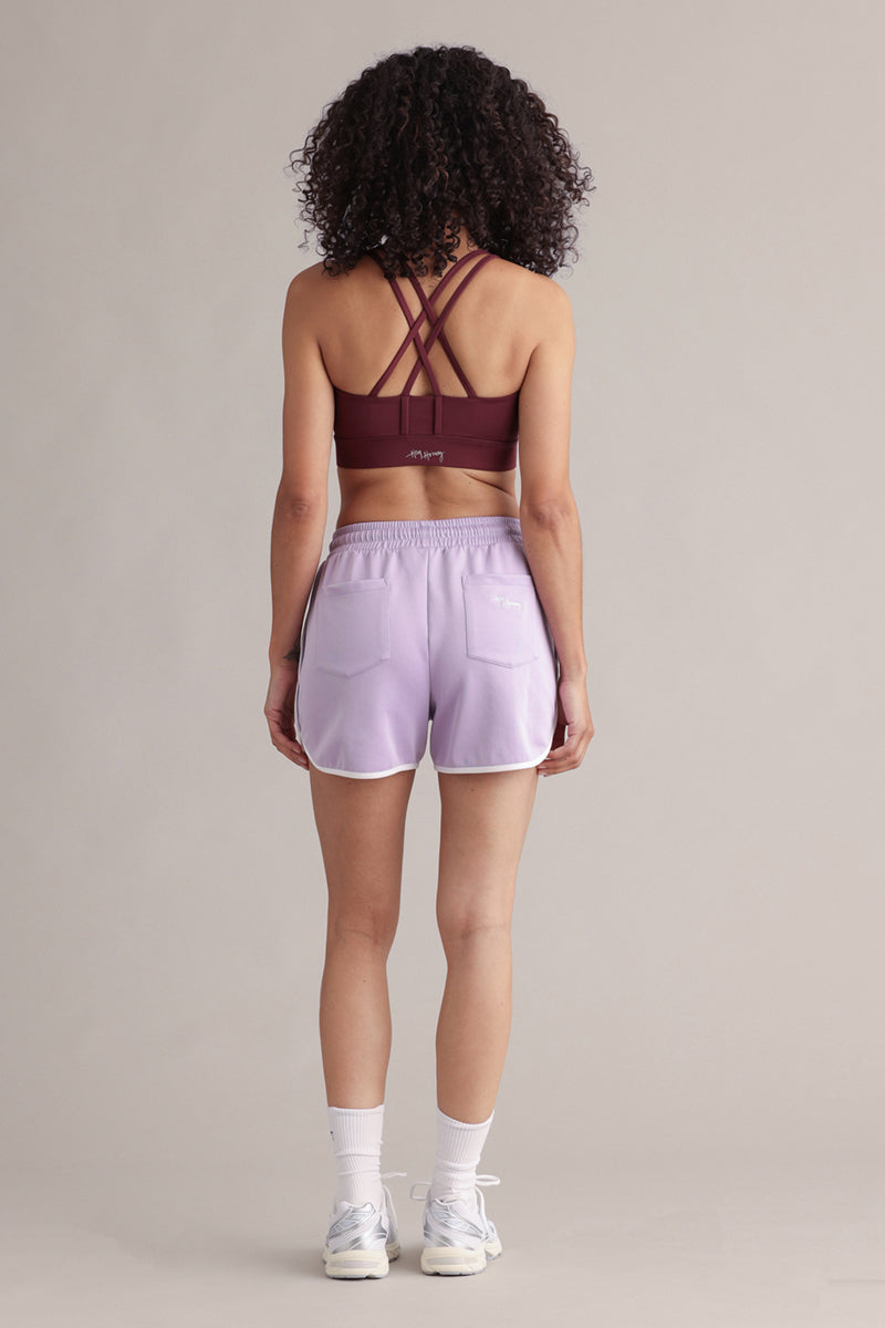 Trackshorts Lilac Breeze – Rückansicht – Hey Honey