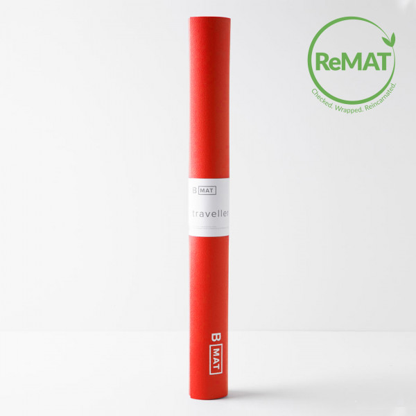 Yogamatte B MAT Traveller 215 cm - Sunrise Red - ReMAT
