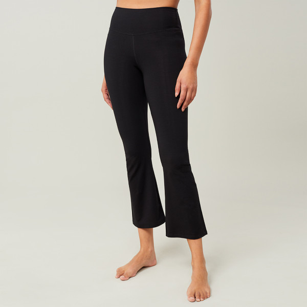 Cropped Flared Pants Black