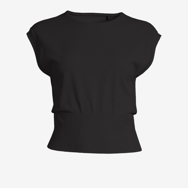 Shirt Seamless Graphical Rib - Black